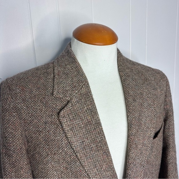 Classic Brown Tweed Men's Blazer - Picture 6 of 12
